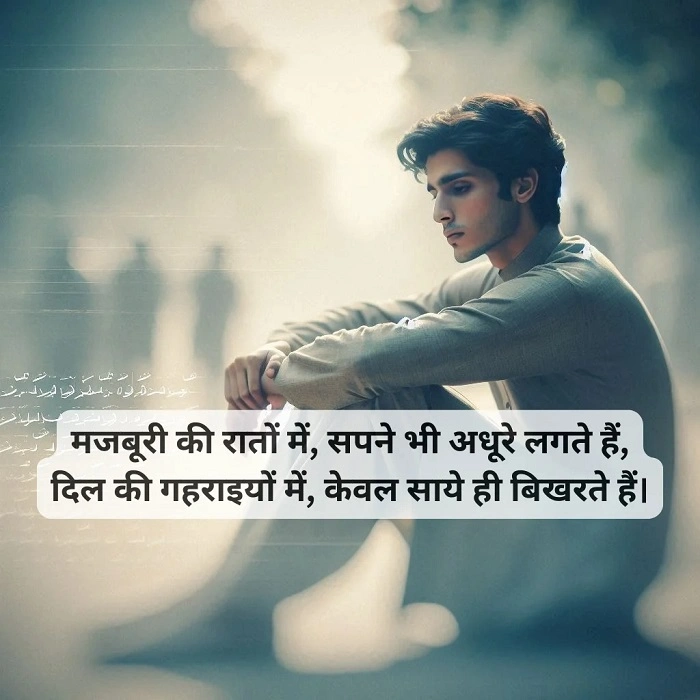 हालात और मजबूरी की तकलीफ शायरी 1