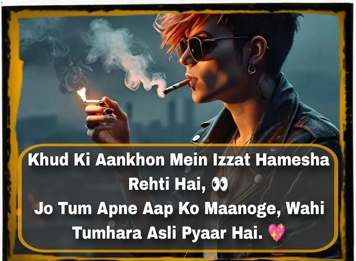 🖤 Short Shayari on Self Respect for Status 1